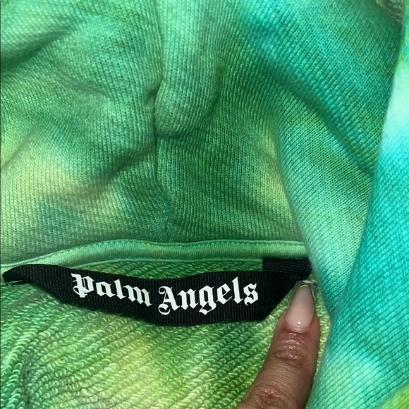 Palm Angels Green Tie-Dye Hoodie - Picture 4 of 5